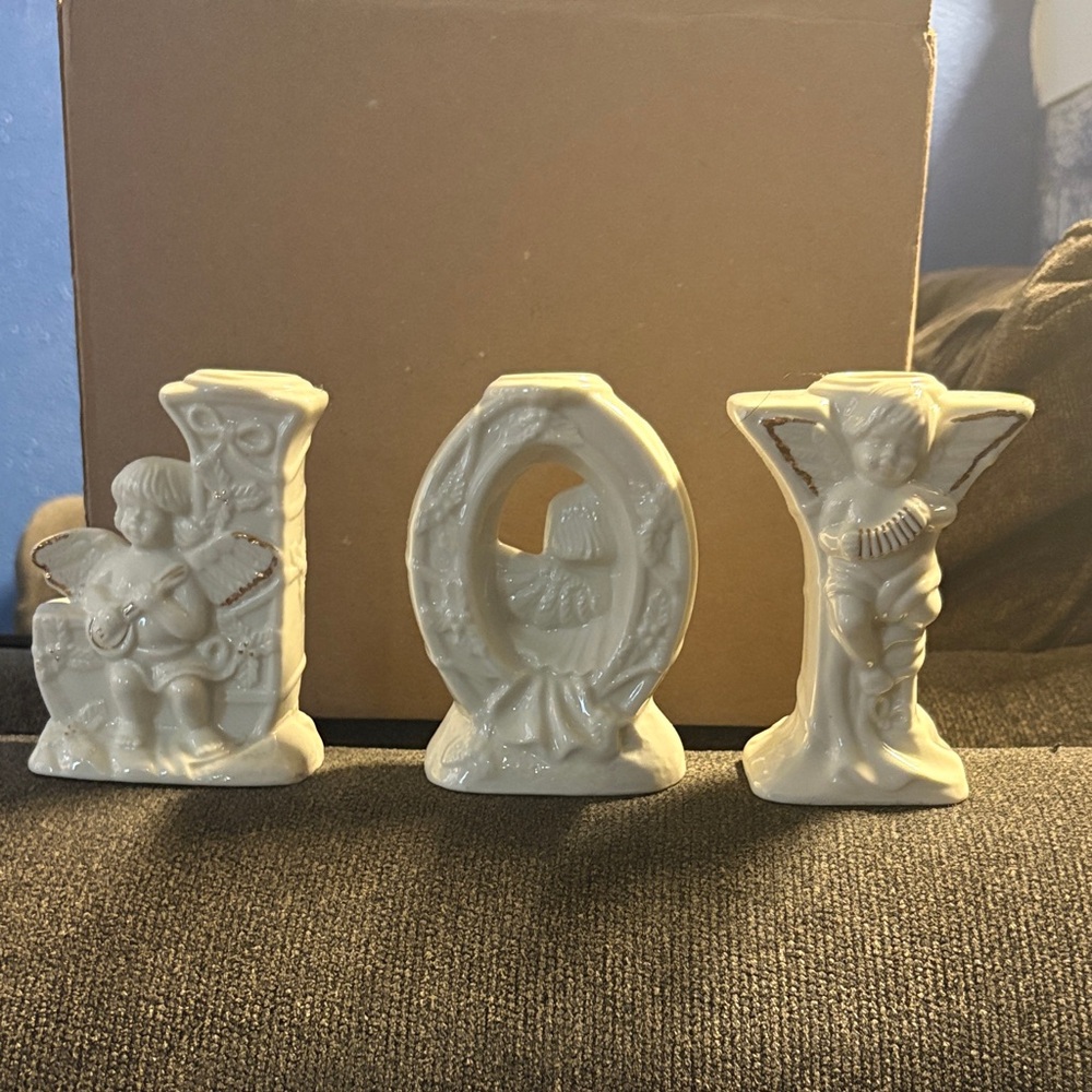 Ceramic Angel LOVE Figurines